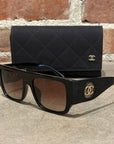 CHANEL SQUARE BLOCK SUNGLASSES ‘BLACK’