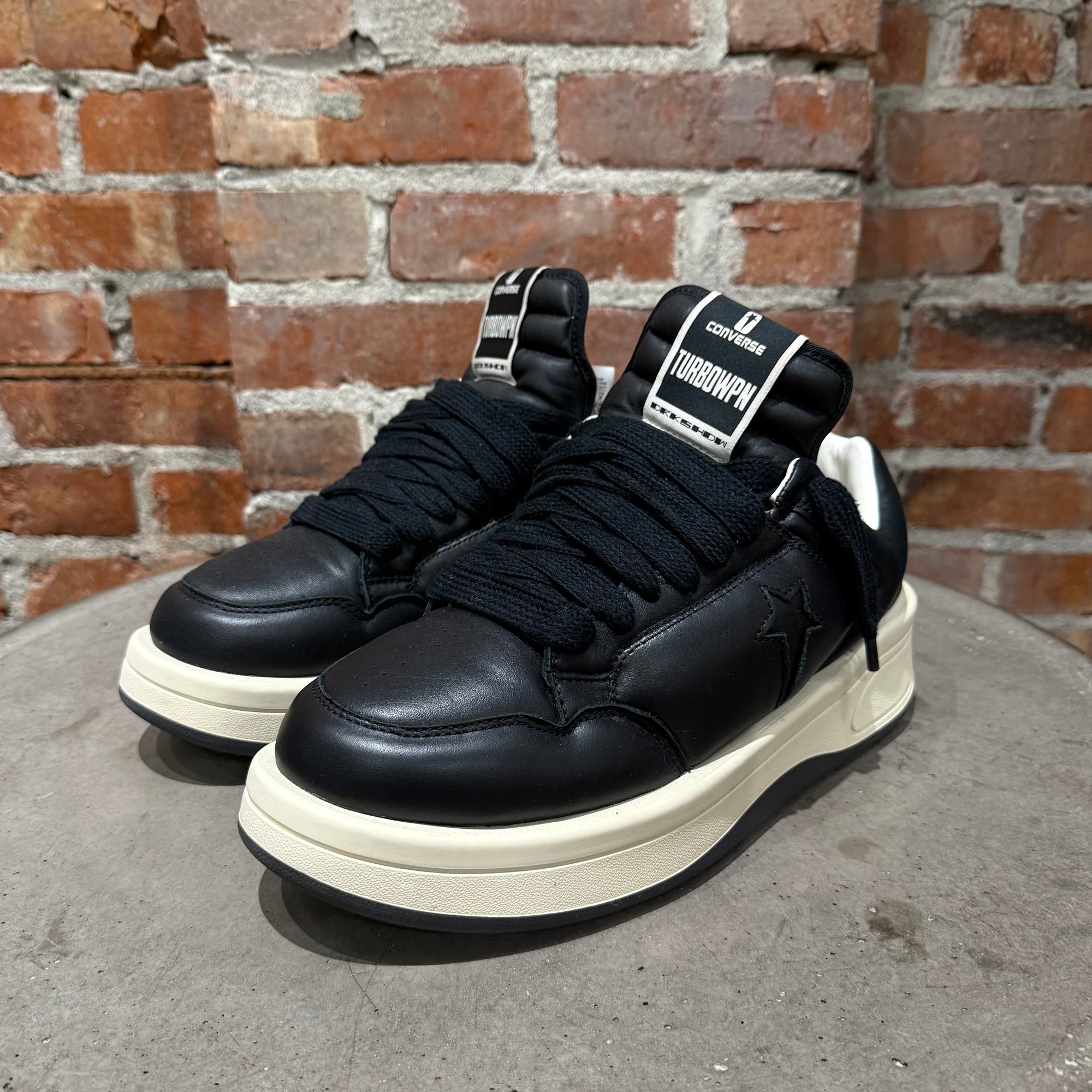 RICK OWENS CONVERSE TURBOWPN LOW SNEAKERS ‘BLACK’