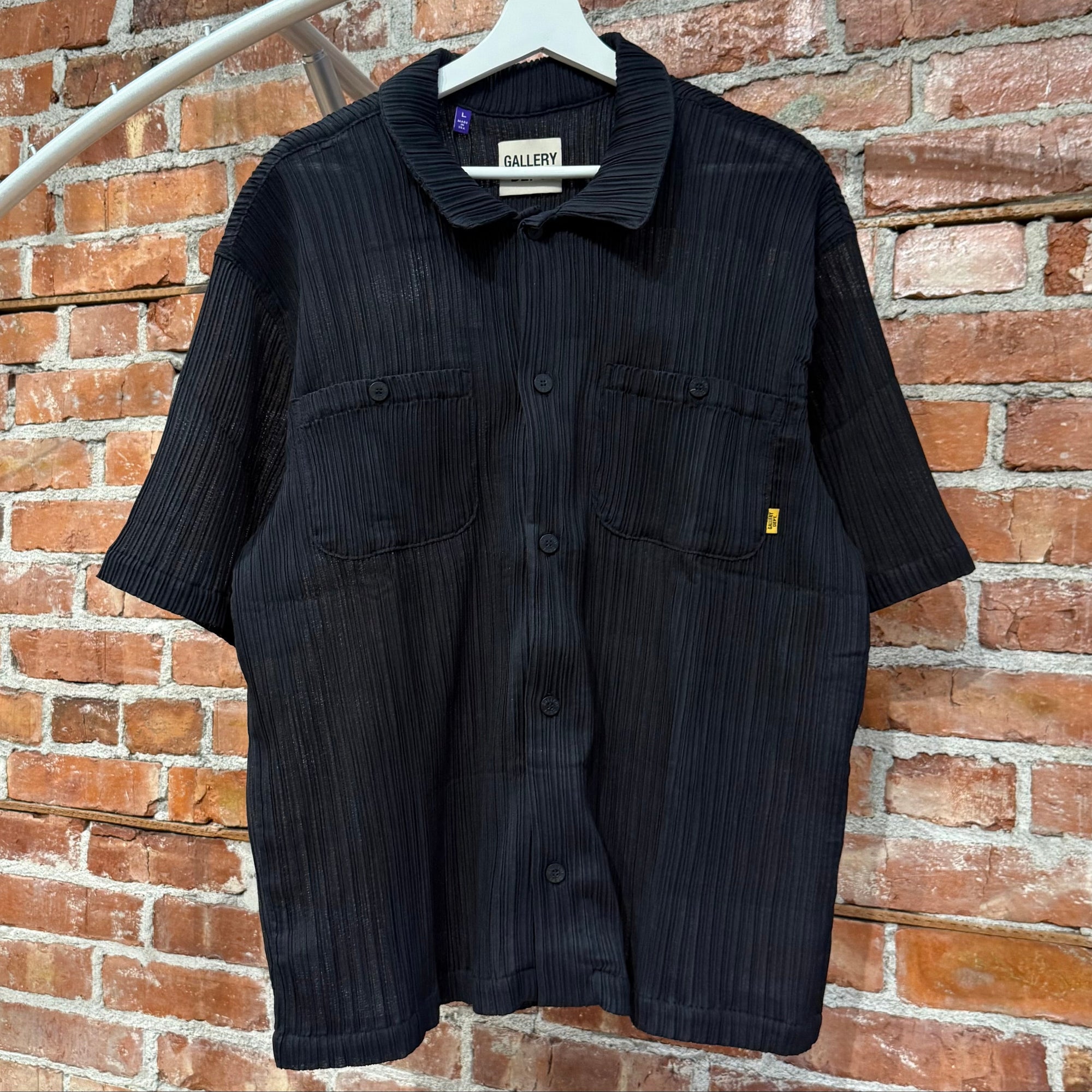 GALLERY DEPT. PARKER PLEATED SHIRT ‘BLACK’
