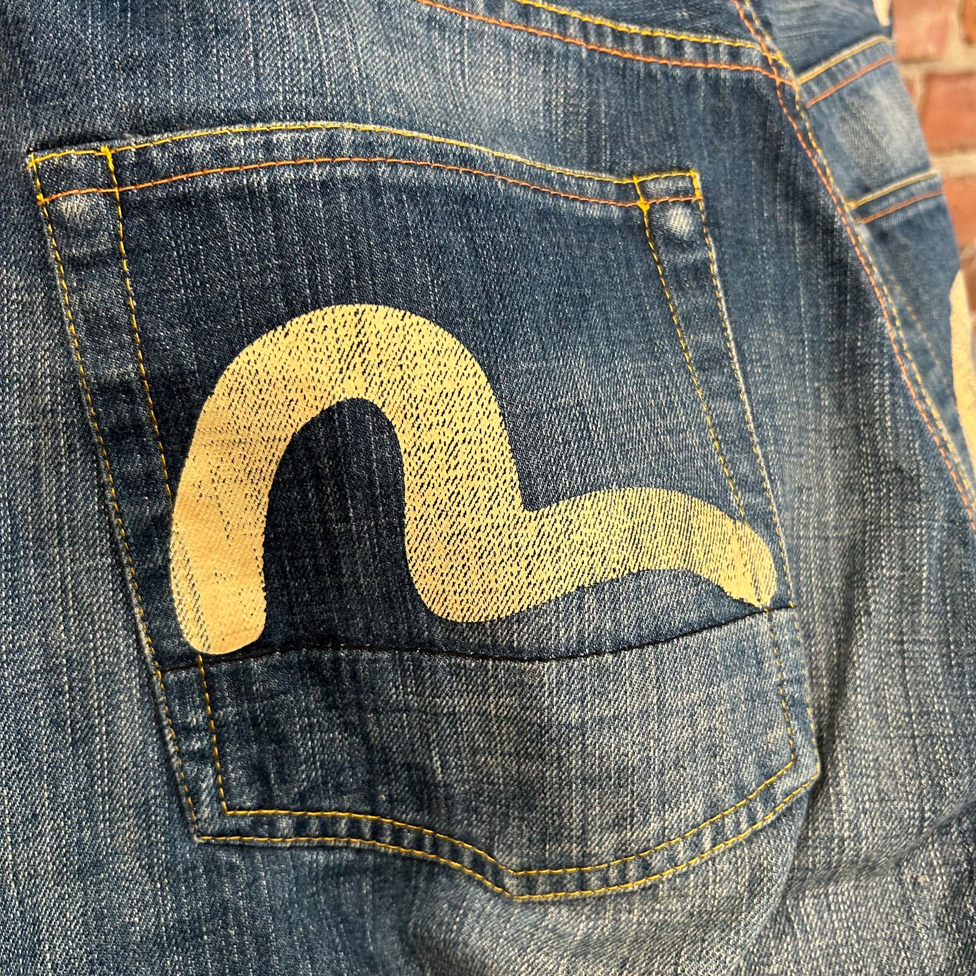 EVISU CLASSIC CUT SHORTS 'VINTAGE BLUE'