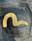 EVISU CLASSIC CUT SHORTS 'VINTAGE BLUE'