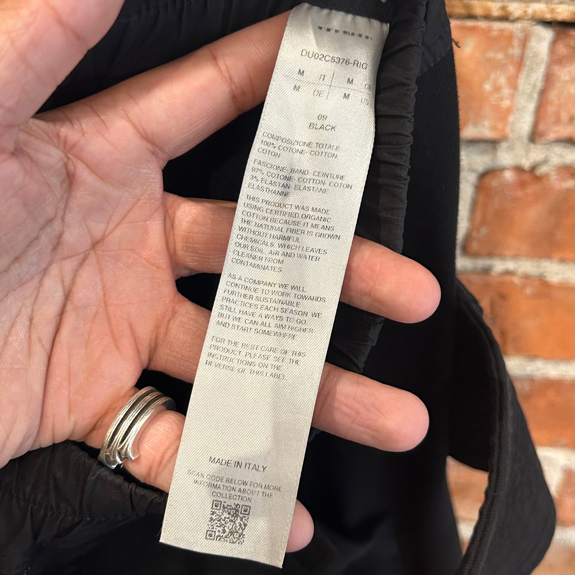 RICK OWENS DRKSDHW RIG CREATCH CARGO ‘BLACK’