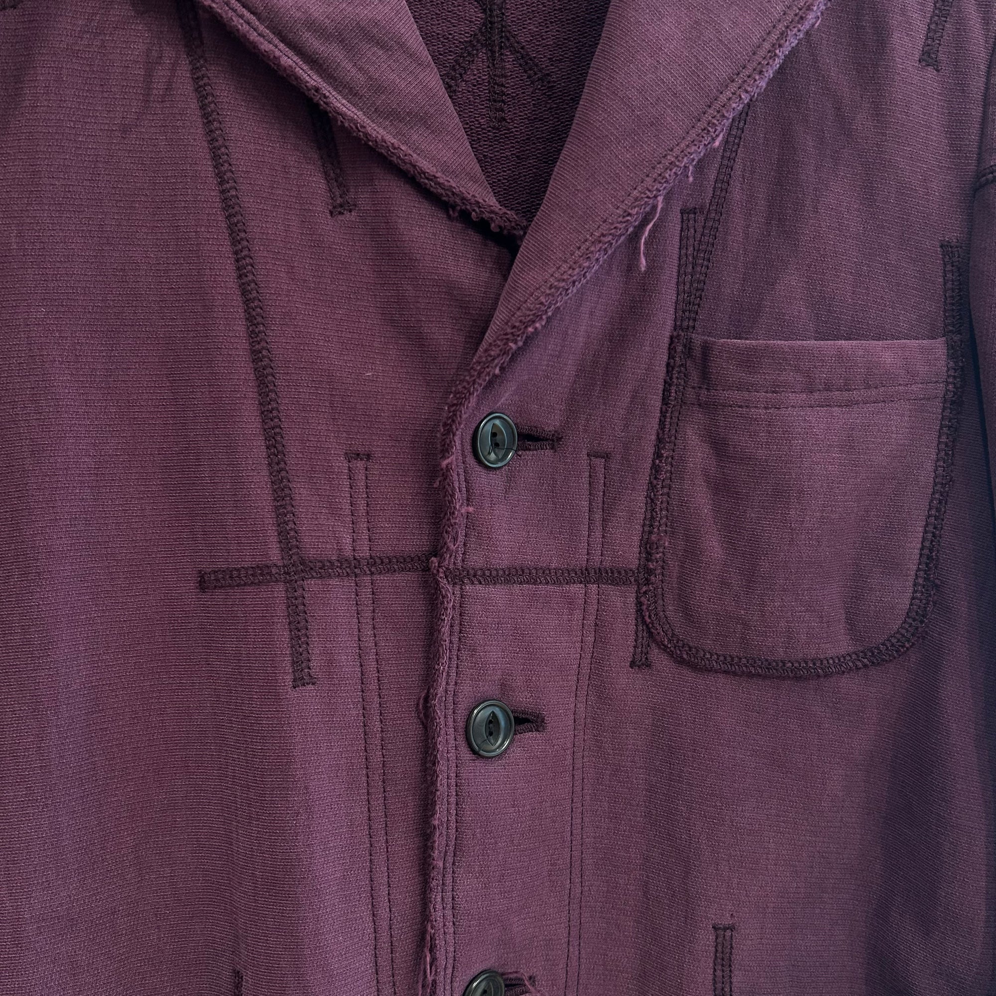 COMME DES GARÇONS X JUNYA WATANABE AD2008 PANEL JACKET ‘PLUM’