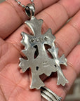 CHROME HEARTS SMALL TRIPLE CROSS NECKLACE ‘SILVER’