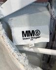 MAISON MARGIELA MM6 REVERSIBLE DISTRESSED DENIM TEE 'WHITE'