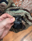 KAPITAL 7G UNIT GAUDY COOGI KNIT HOODIE ‘GREEN/MULTI’