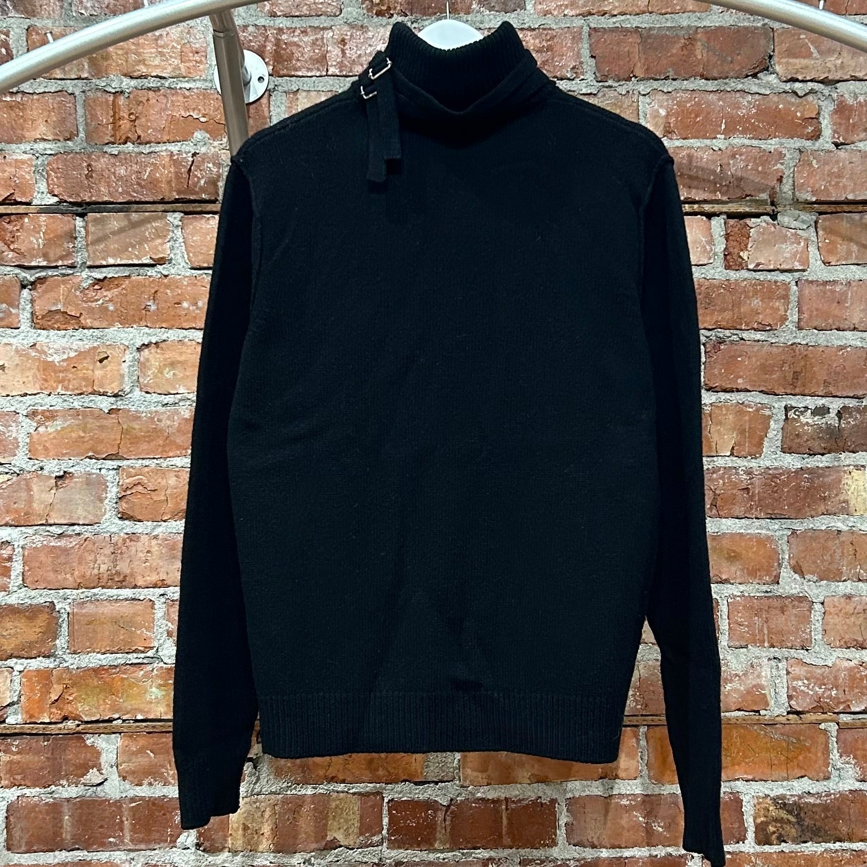 RAF SIMONS DOUBLE STRAP TURTLENECK KNIT ‘BLACK’