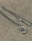 DEAL DESIGN REVERSIBLE MEDALLION NECKLACE ‘SILVER/GOLD’