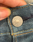 EVISU LOT 2008 THIN GULL STRAIGHT FIT DENIM ‘WASHED INDIGO/IVORY’