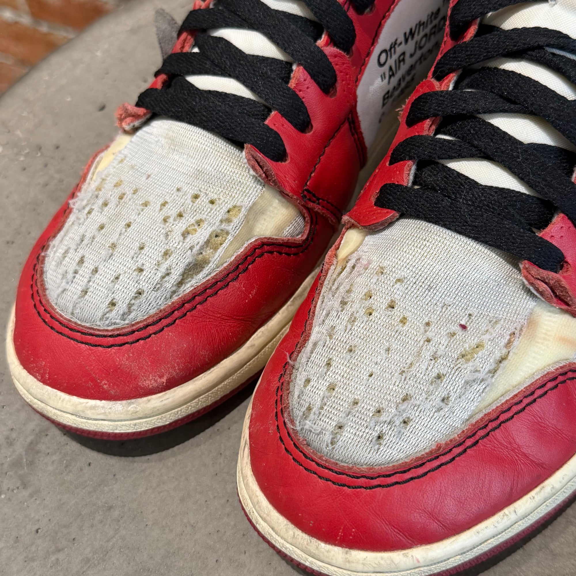 OFF WHITE X JORDAN 1 "THE 10" CHICAGO HIGH SNEAKERS ‘WHITE/RED’