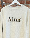 AIMÉ LEON DORE CREWNECK SWEATSHIRT ‘HEATHER GRAY’