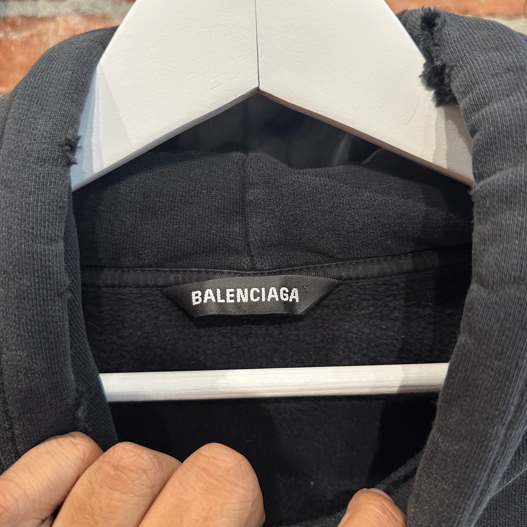 BALENCIAGA FW20 ONE LIKE TWO OVERSIZED HOODIE ‘BLACK’