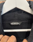 BALENCIAGA FW20 ONE LIKE TWO OVERSIZED HOODIE ‘BLACK’