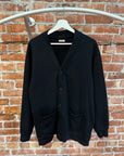 KAPITAL SMILEY FACE PATCH CARDIGAN ‘BLACK’