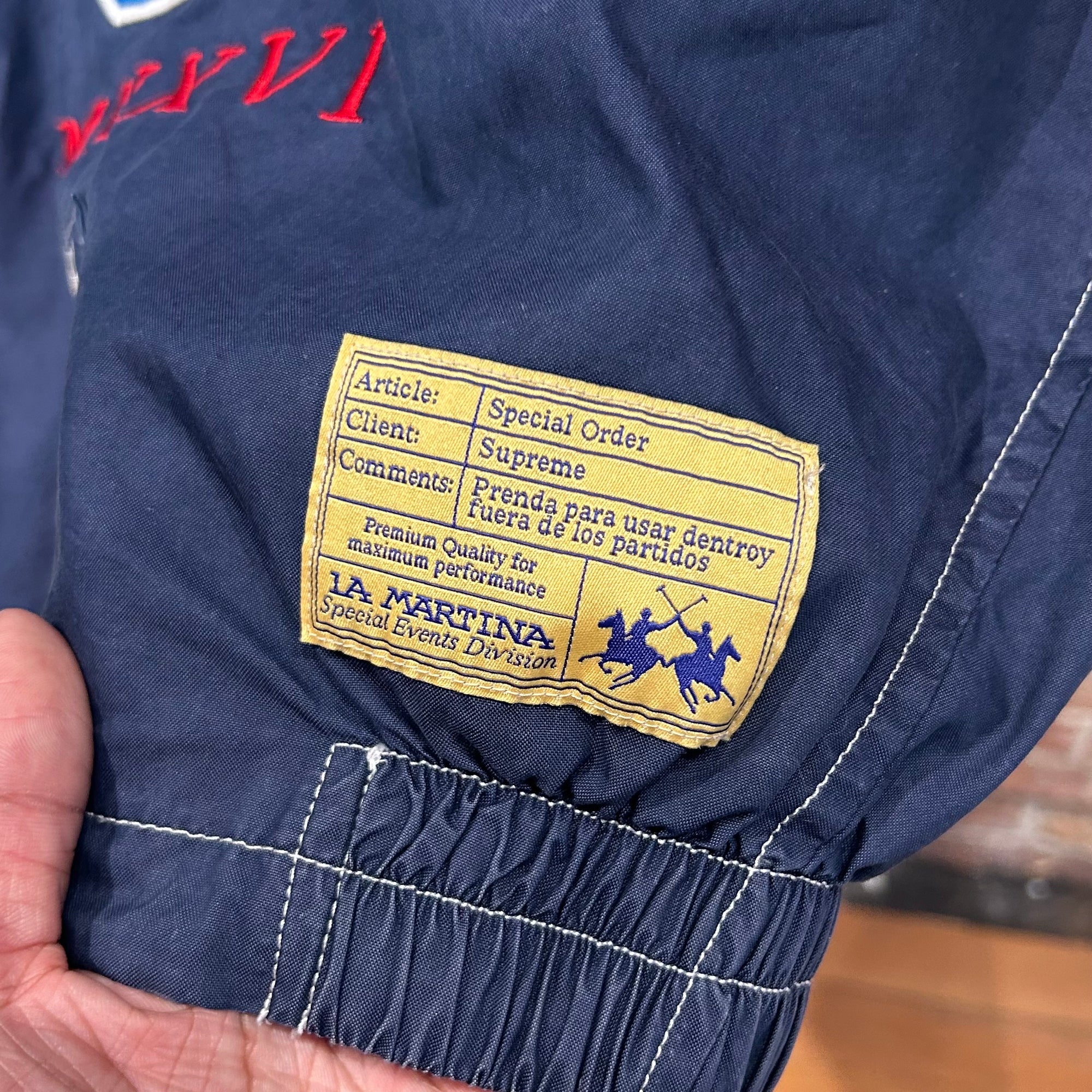 SUPREME X JACOB &amp; CO X LA MARTINA SS26 HOODED JACKET ‘NAVY’