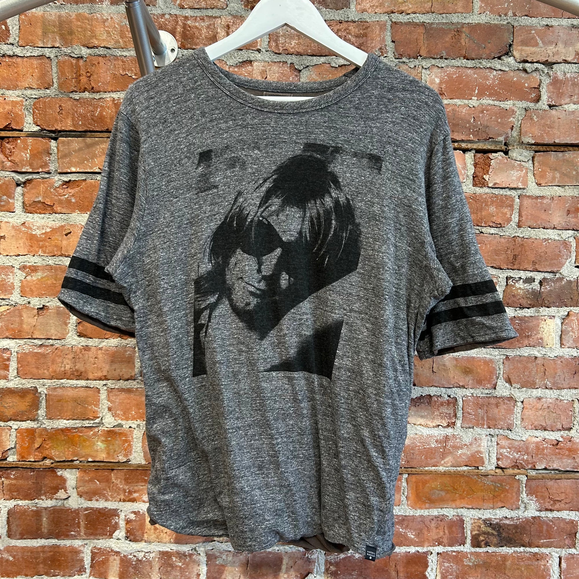 HYSTERIC GLAMOUR X KURT COBAIN JERSEY TEE 'GREY/BLACK'