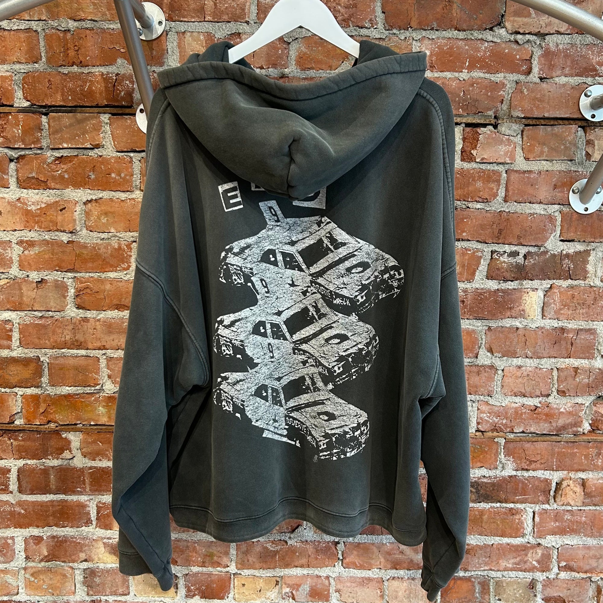 ENFANTS RICHES DEPRIMES SS23 DEMOLITION DERBY HOODIE ‘VNTG BLACK’