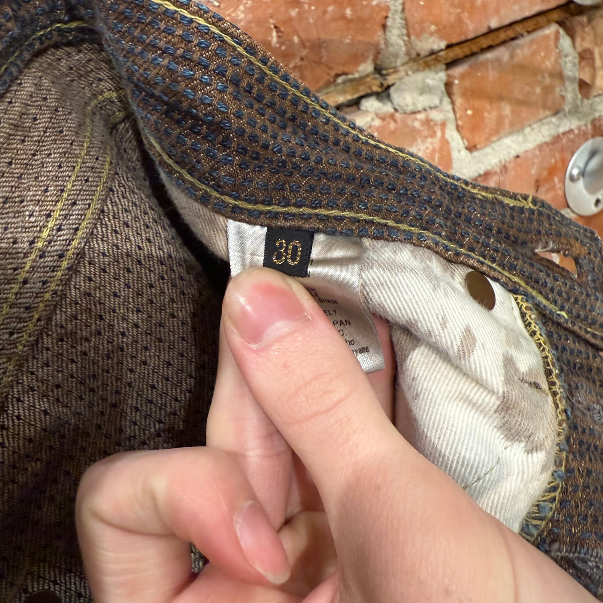 KAPITAL PERSIMMON DYED NO.9 5P CENTURY DENIM ‘BROWN’