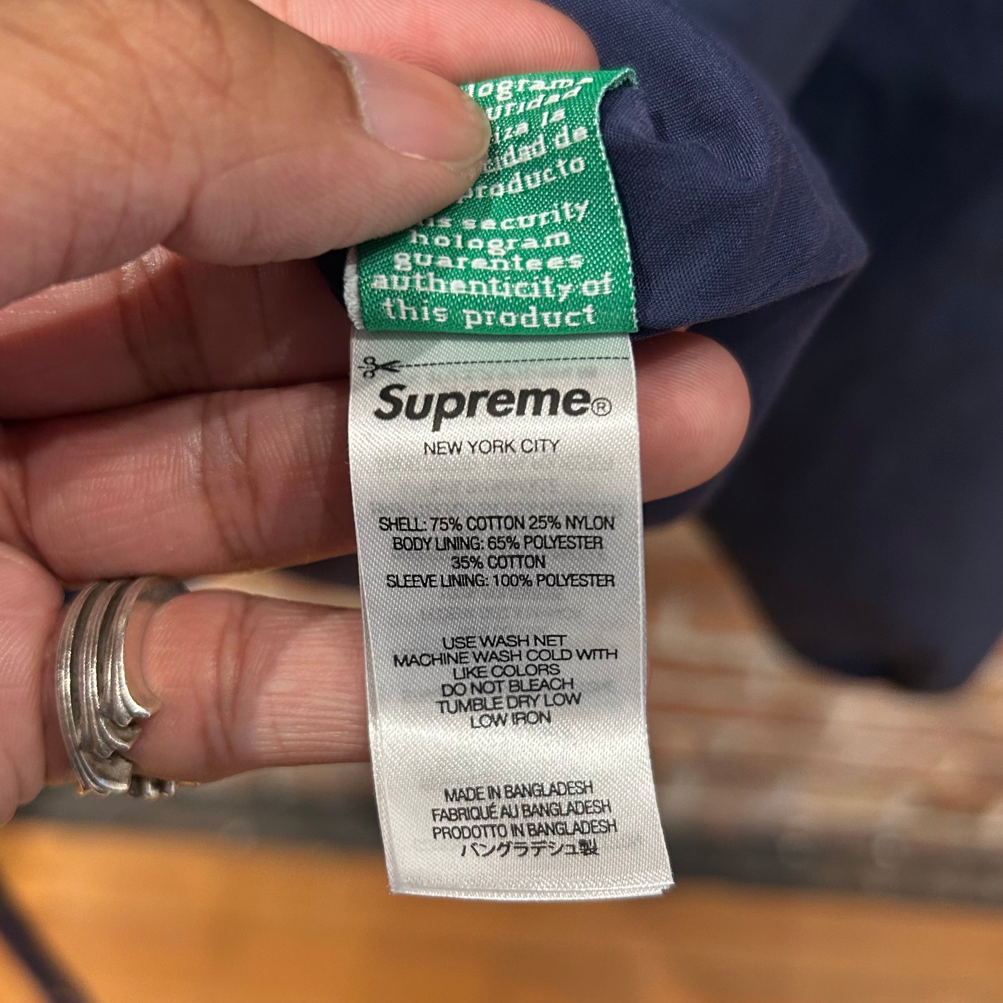 SUPREME X JACOB &amp; CO X LA MARTINA SS26 HOODED JACKET ‘NAVY’