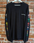 CHROME HEARTS MULTICOLOR CEMETERY CROSS LONGSLEEVE ‘BLACK/MULTI’