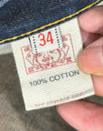 EVISU THICK GULL GULL SLIM STRAIGHT DENIM ‘INDIGO/WHITE’
