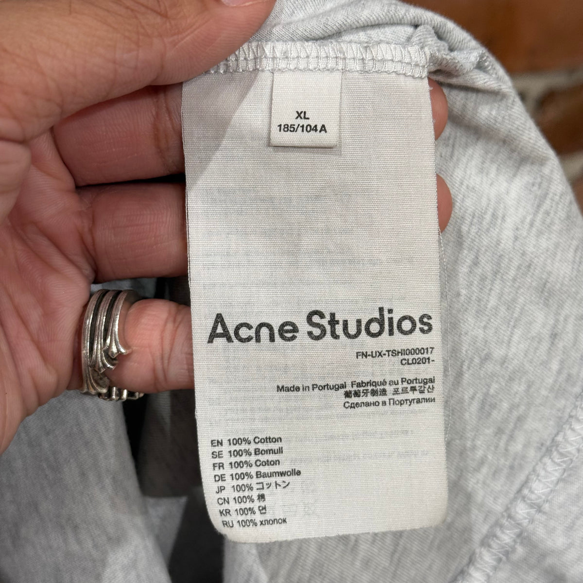 ACNE STUDIOS 1996 STOCKHOLM TEE ‘GRAY’
