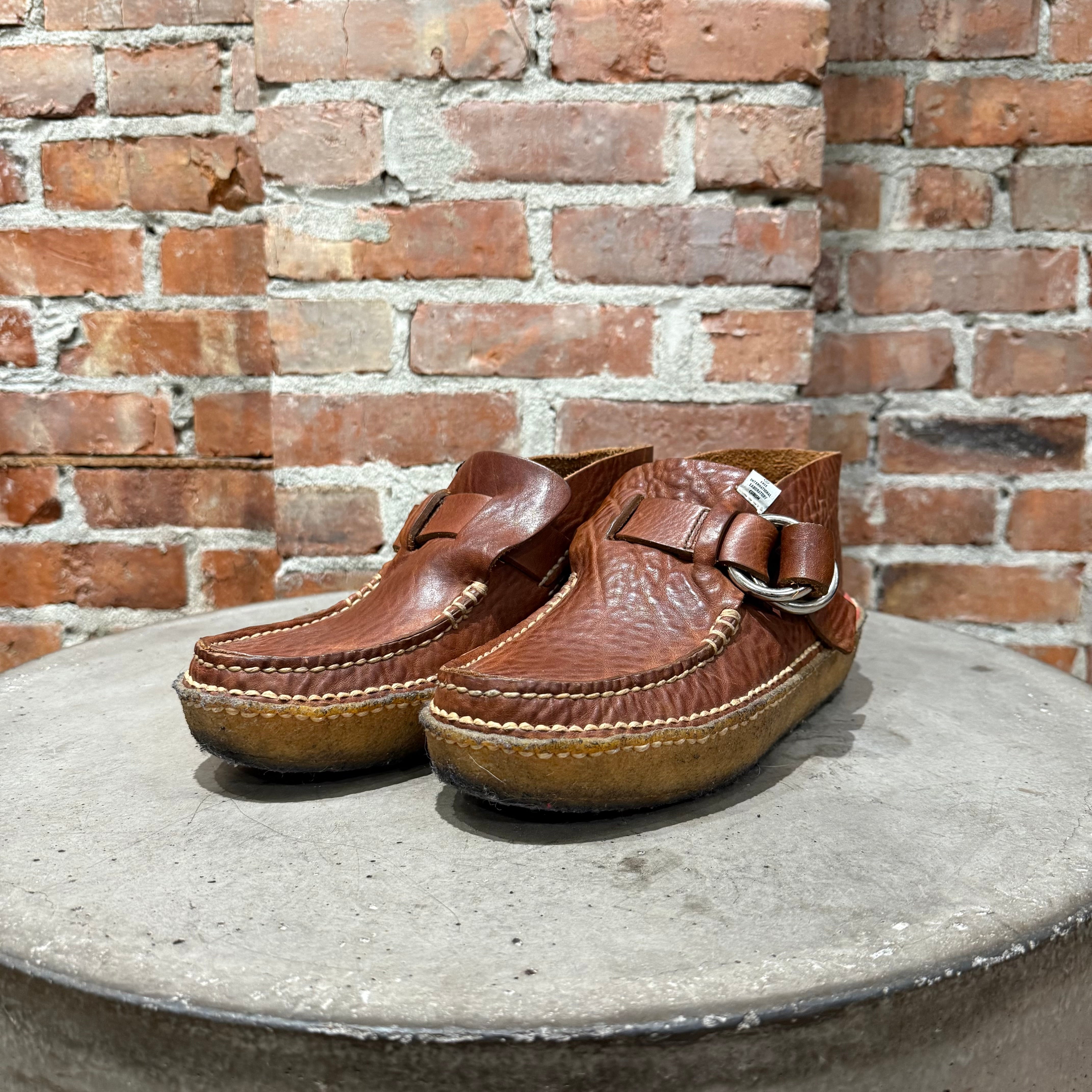 VISVIM 08AW SKYNYRD DOUBLE RING MOC FOLK LEATHER 'BROWN' – Sadō Room