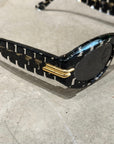 BOTTEGA VENETA BV1322S CLEAR WEAVE SUNGLASSES ‘MULTI’