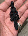 CHROME HEARTS SILICHROME DAGGER NECKLACE ’BLACK’