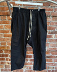 RICK OWENS DRKSHDW DRAWSTRING DROP CROTCH PANTS ‘BLACK’