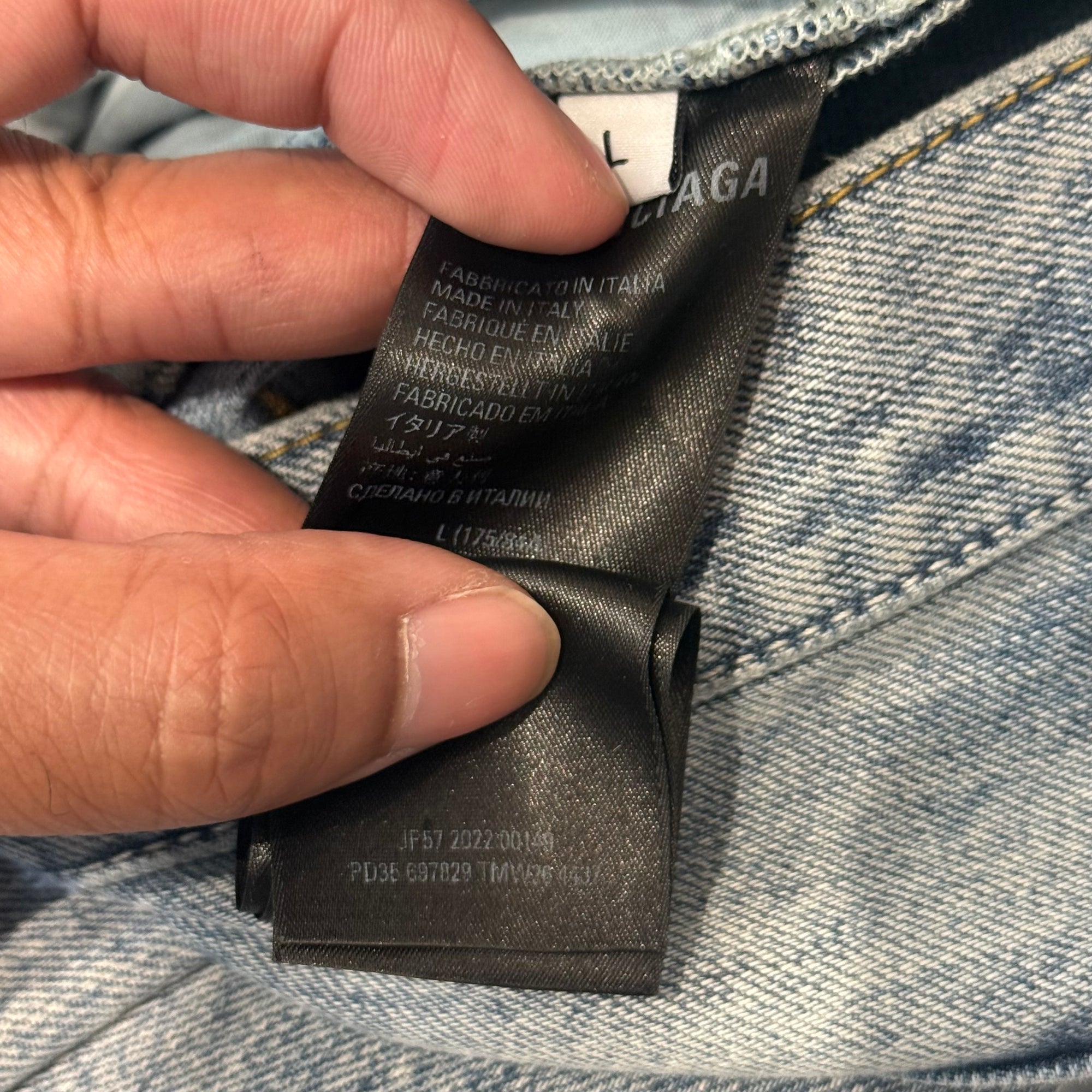 BALENCIAGA FW22 LOST TAPES BAGGY FLARED DENIM ‘BLUE’