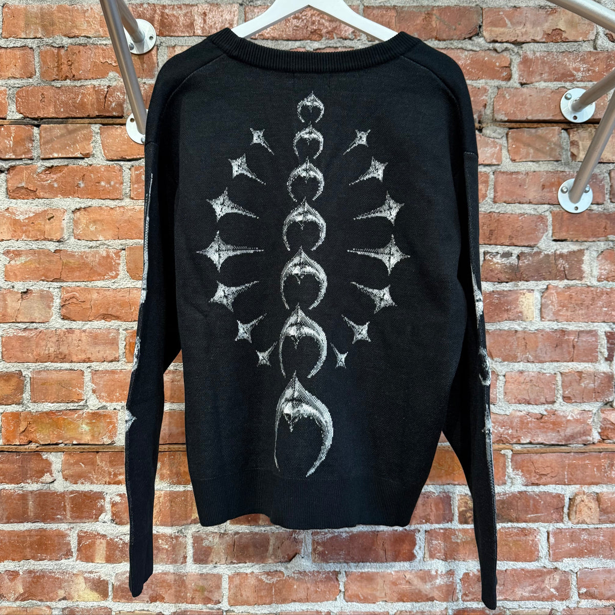 THUG CLUB BONE KNIT CARDIGAN ‘BLACK’