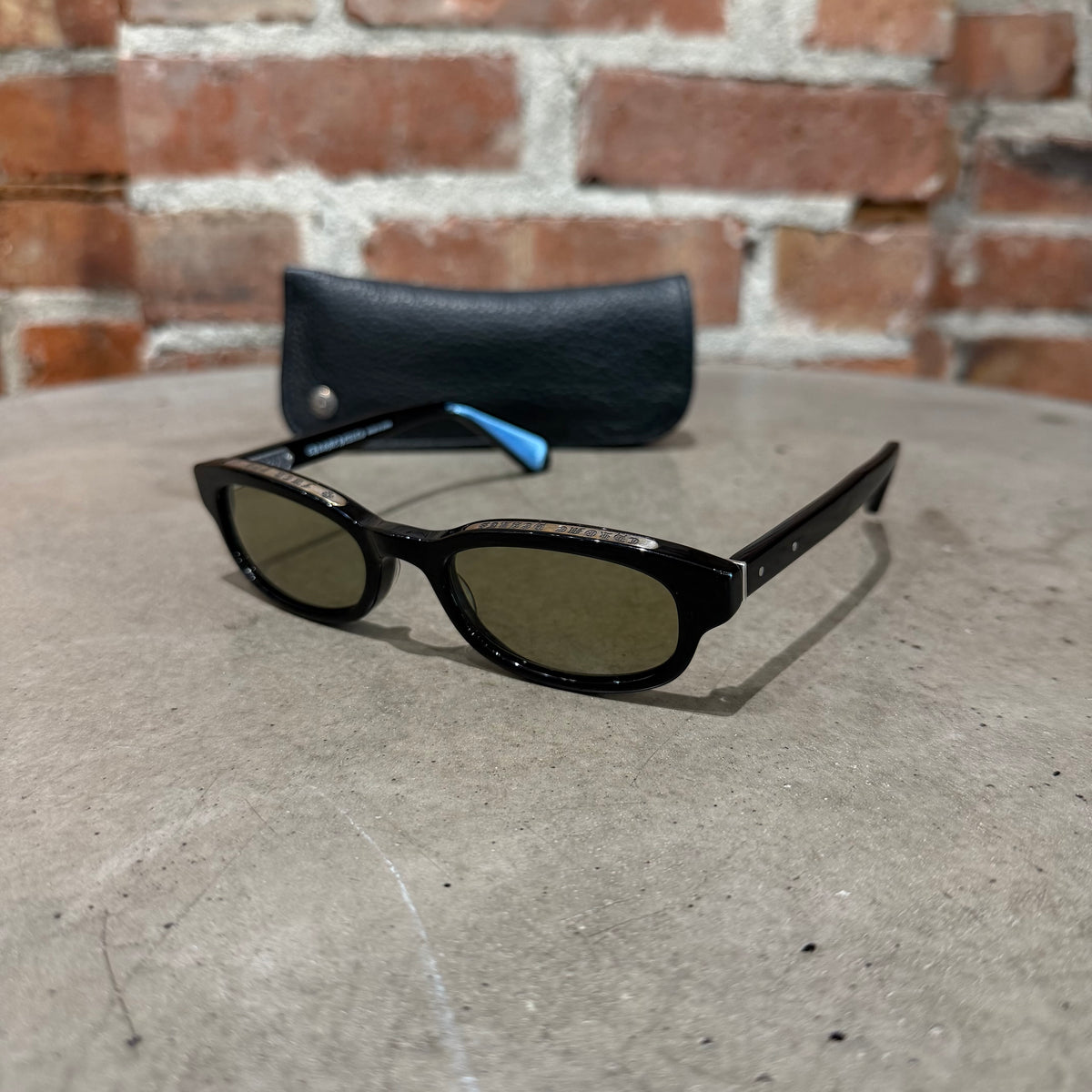 CHROME HEARTS LOWRIDER 50MM SUNGLASSES 'BLACK/GREEN'