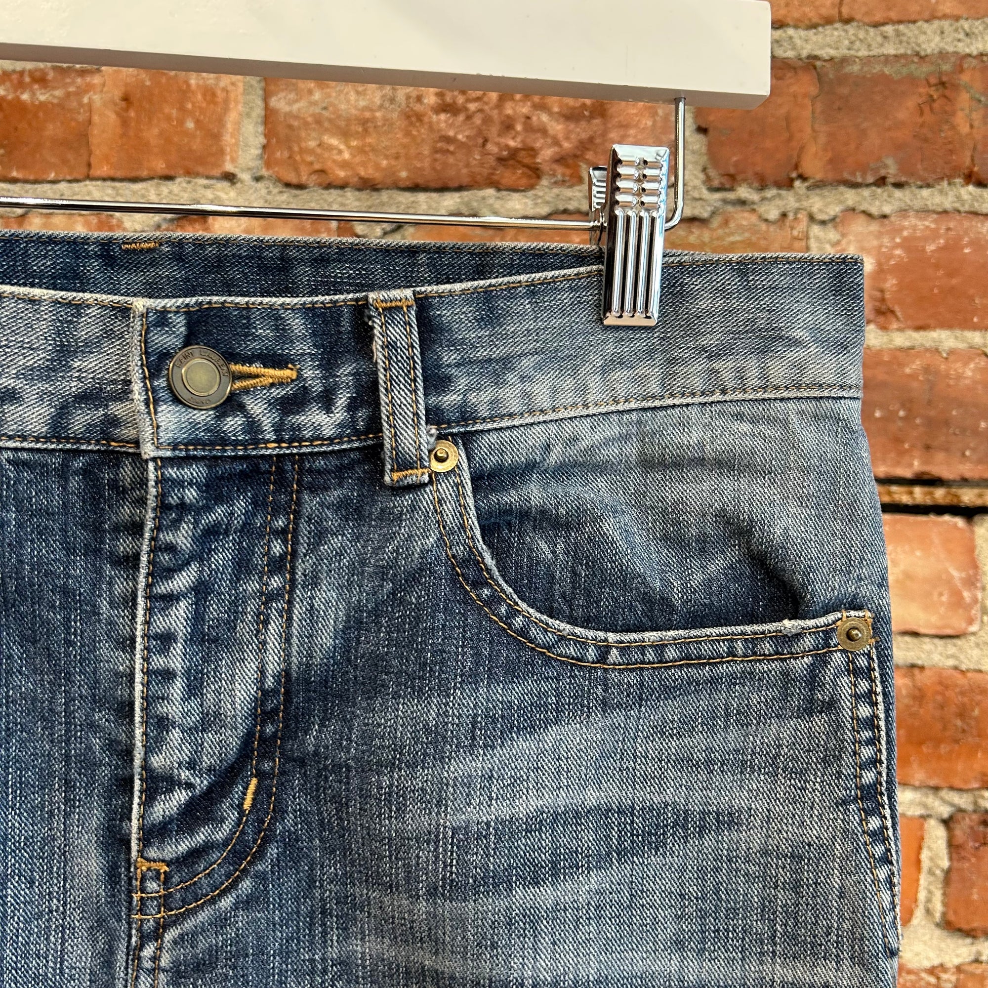 SAINT LAURENT AW16 UNIVERSITÉ PATCH D02 DENIM ‘BLUE’