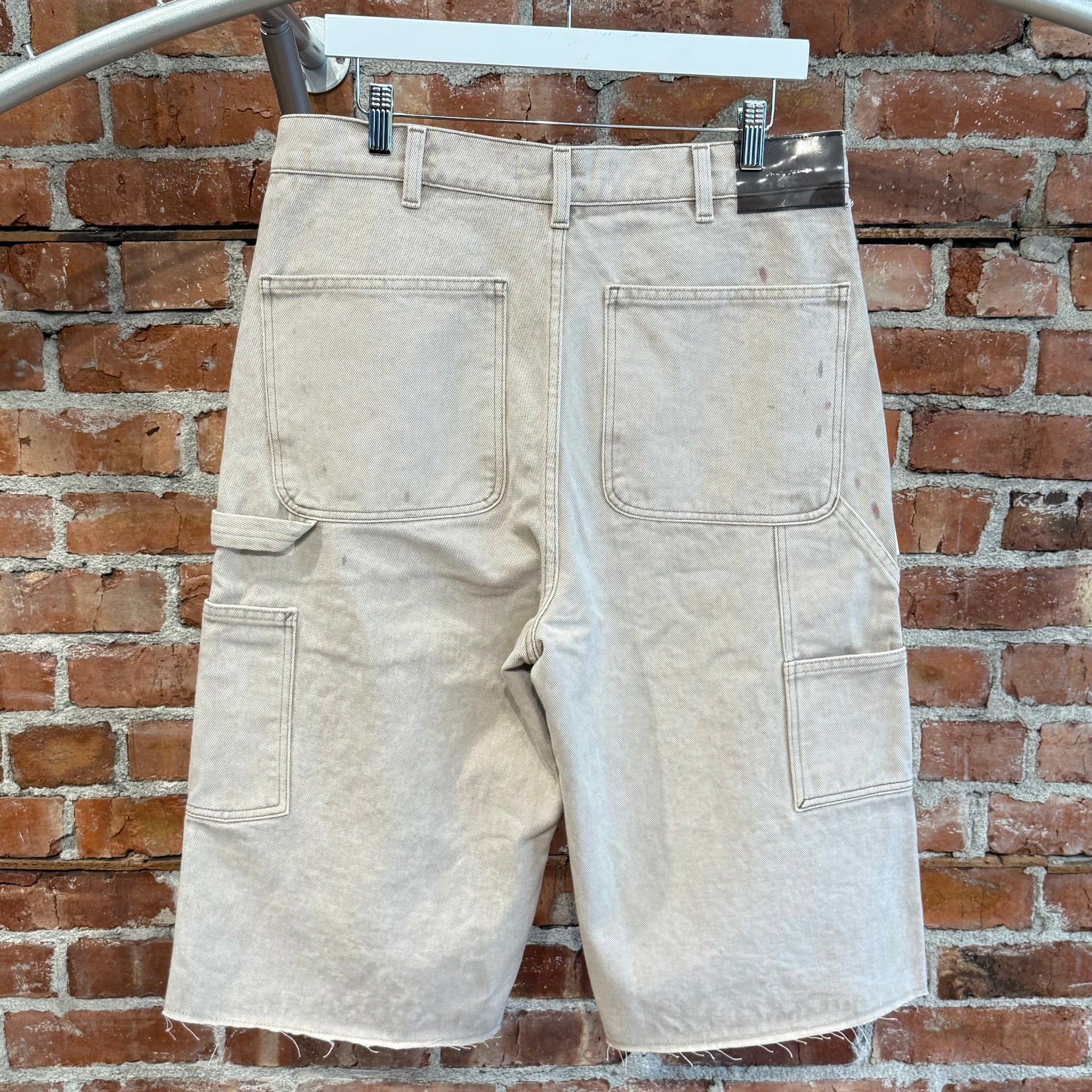 OUR LEGACY PAINTER JOINER CAPRI CUT SHORTS ‘SAND’