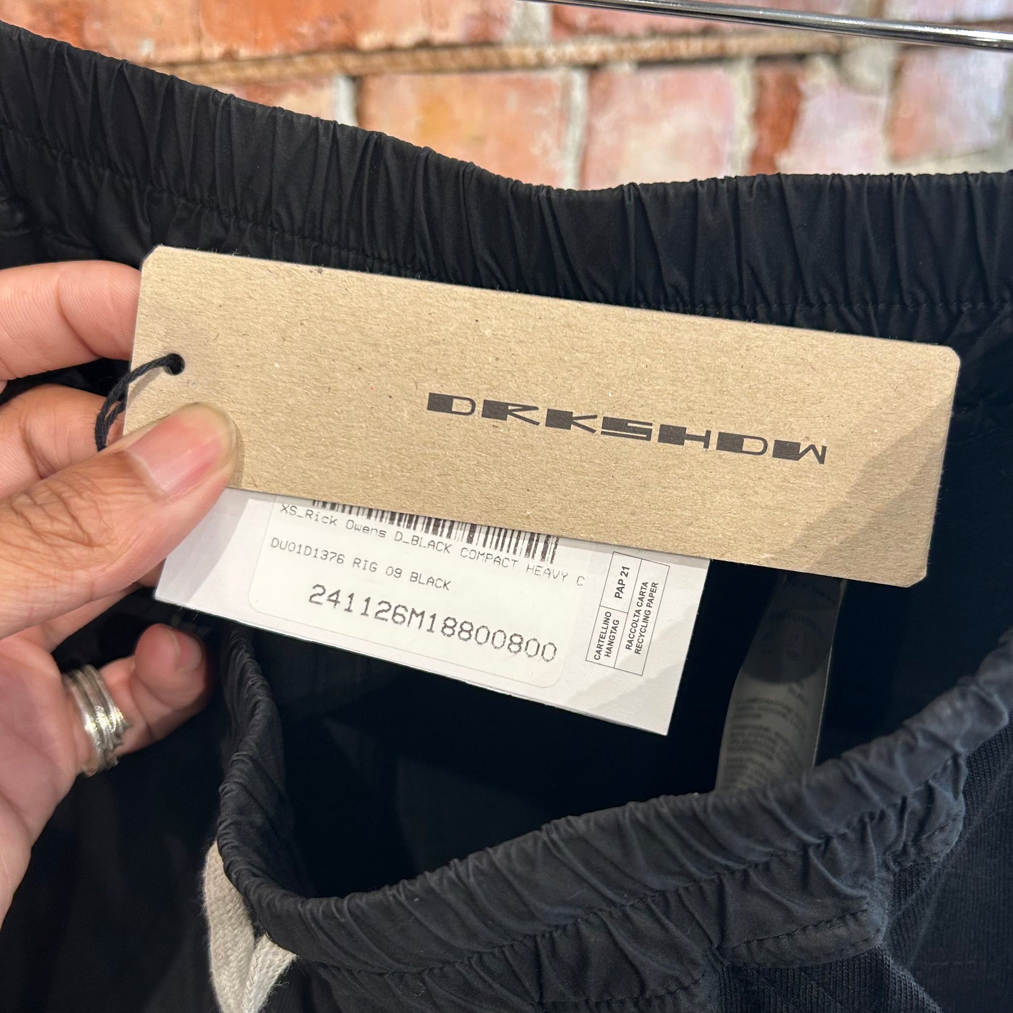 RICK OWENS SS24 LIDO DRKSHDW RIG CREATCH CARGOS ‘BLACK’
