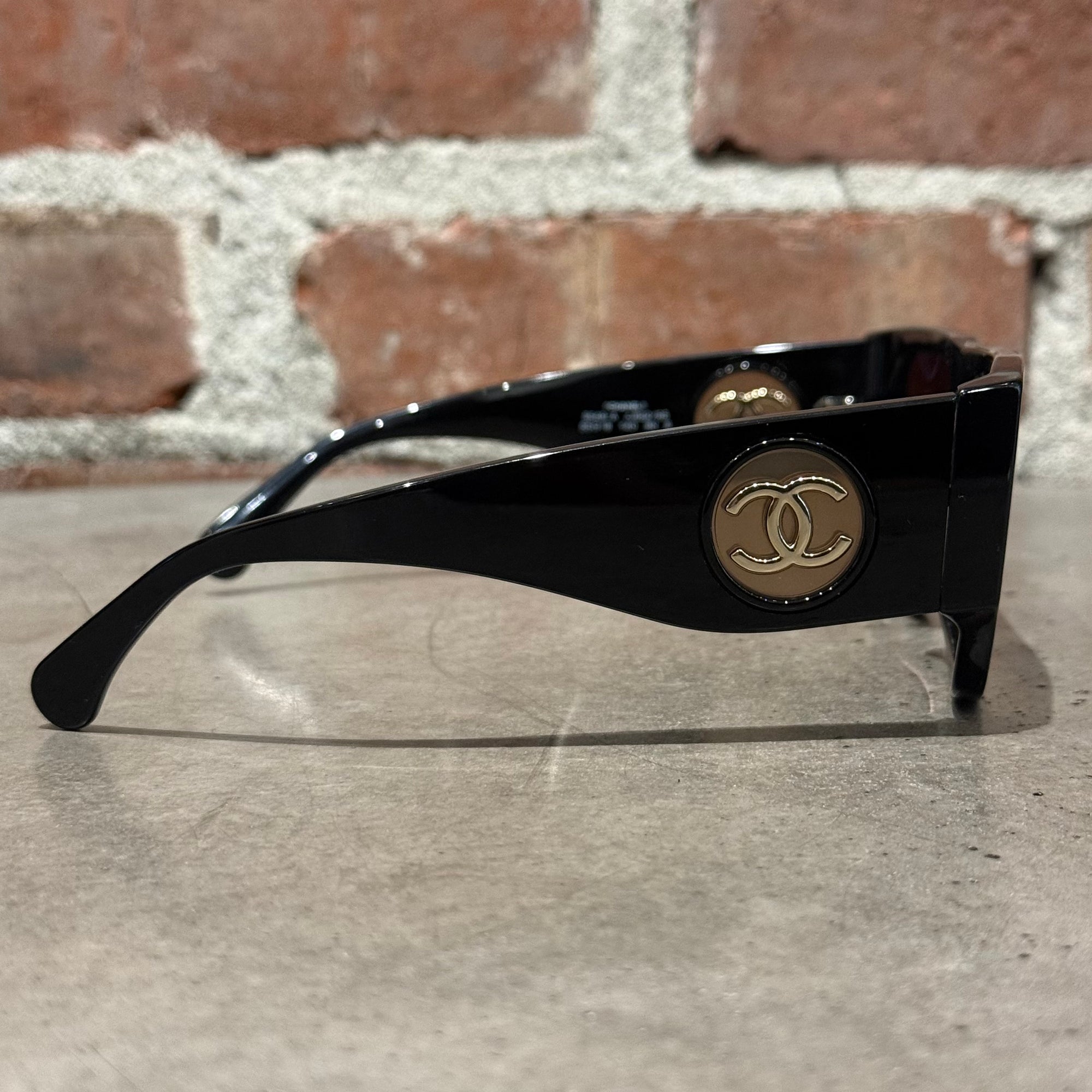 CHANEL SQUARE BLOCK SUNGLASSES ‘BLACK’