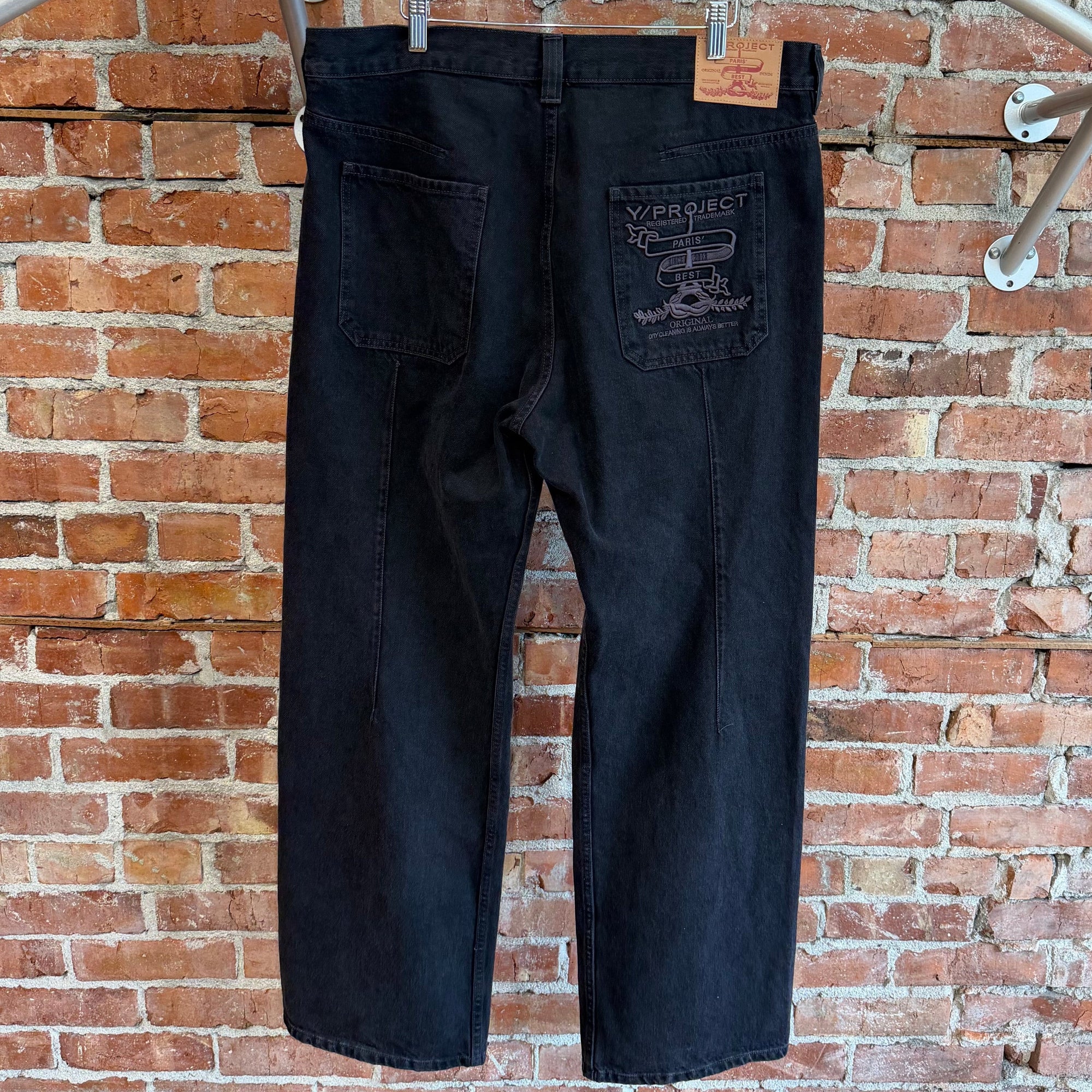 Y-PROJECT EVERGREEN BAGGY WIDE LEG DENIM ‘BLACK’