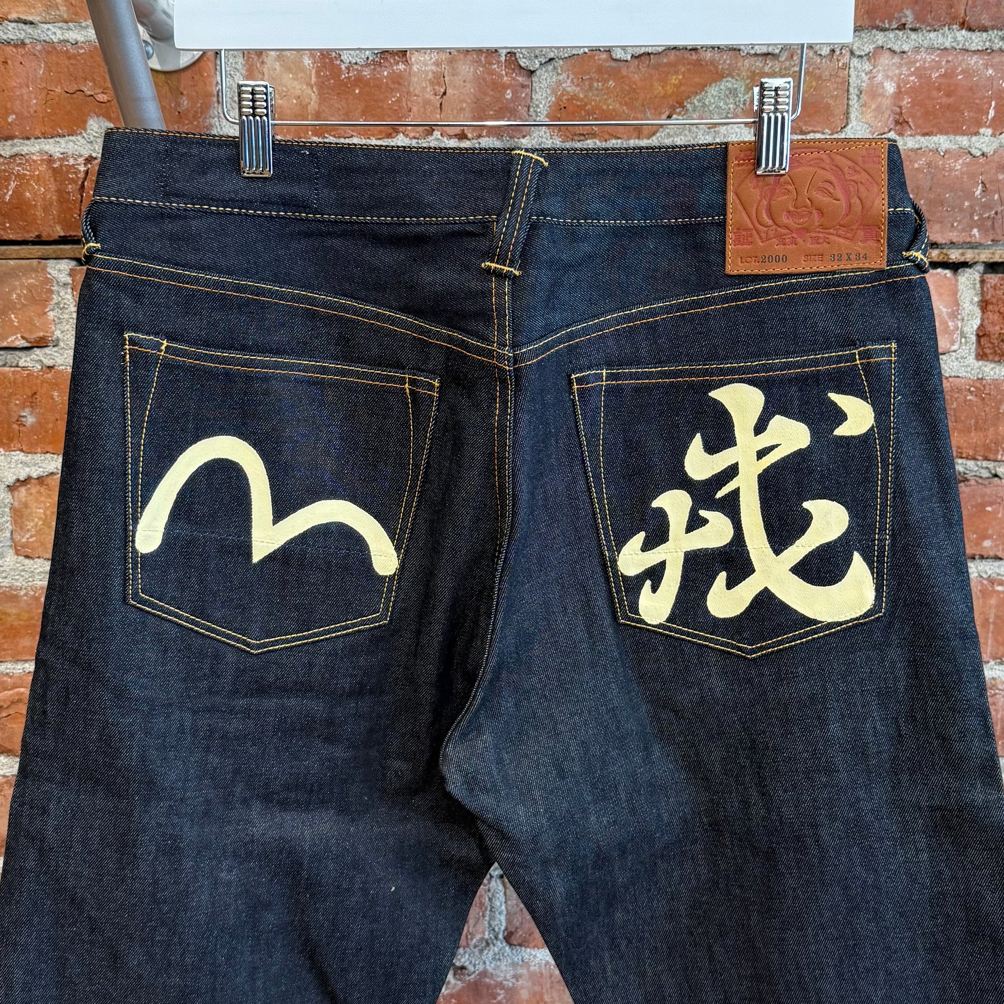 EVISU LOT 2000 KANJI DENIM 'INDIGO/IVORY'