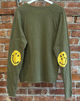 KAPITAL SMILEY FACE LONGSLEEVE ‘OLIVE’