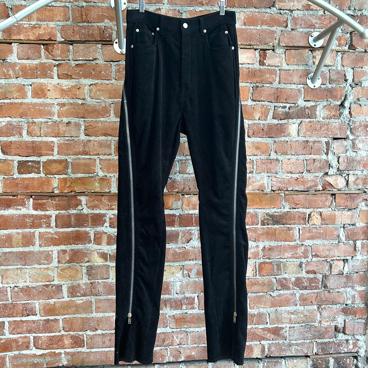 RICK OWENS FW25 CONCORDIAN CORDUROY BOLAN BANANA PANTS ‘BLACK’