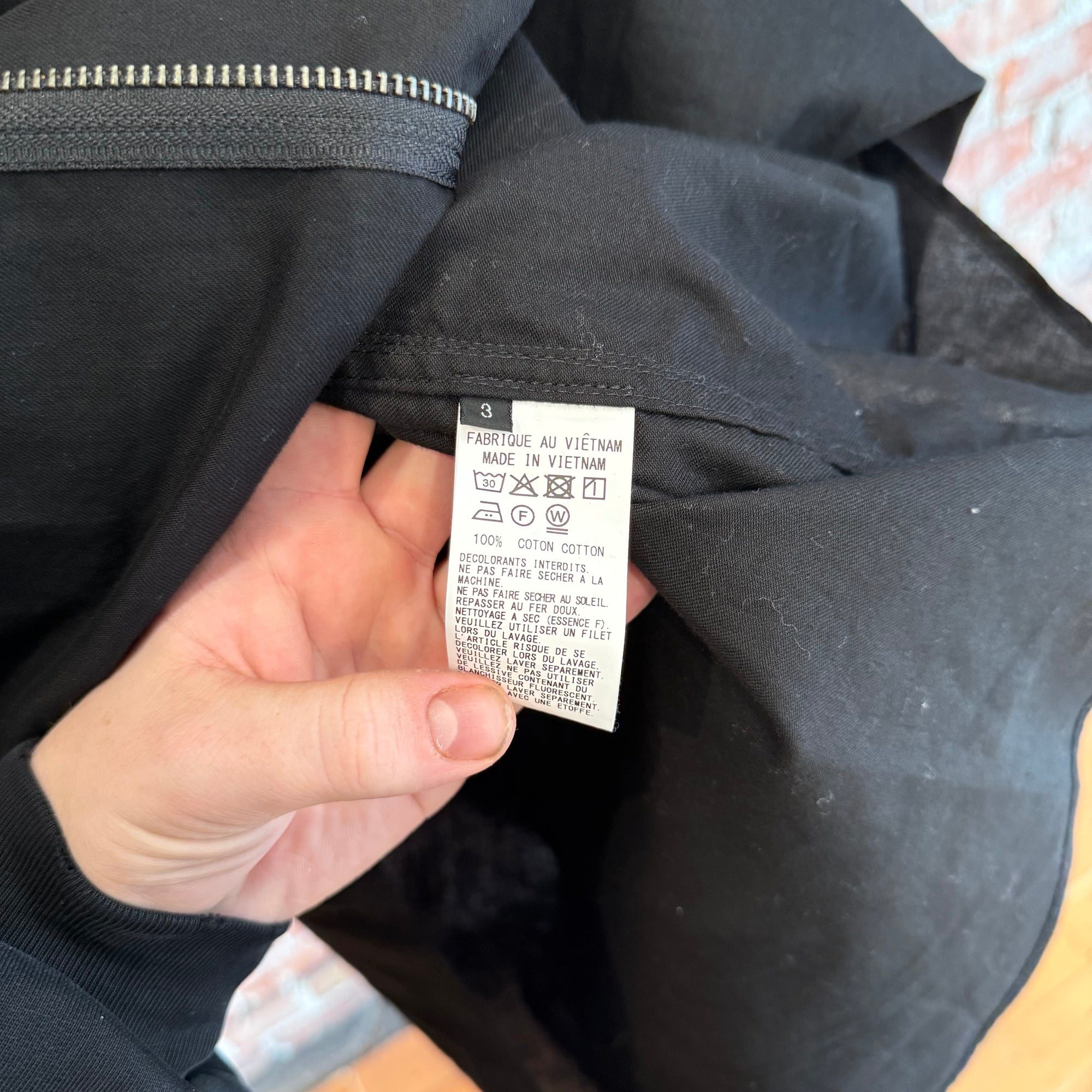 YOHJI YAMAMOTO GROUND Y DOUBLE LAYERED BUTTON UP ‘BLACK’