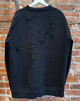 GIVENCHY FW25 PARIS DISTRESSED LOGO CREWNECK ‘BLACK’