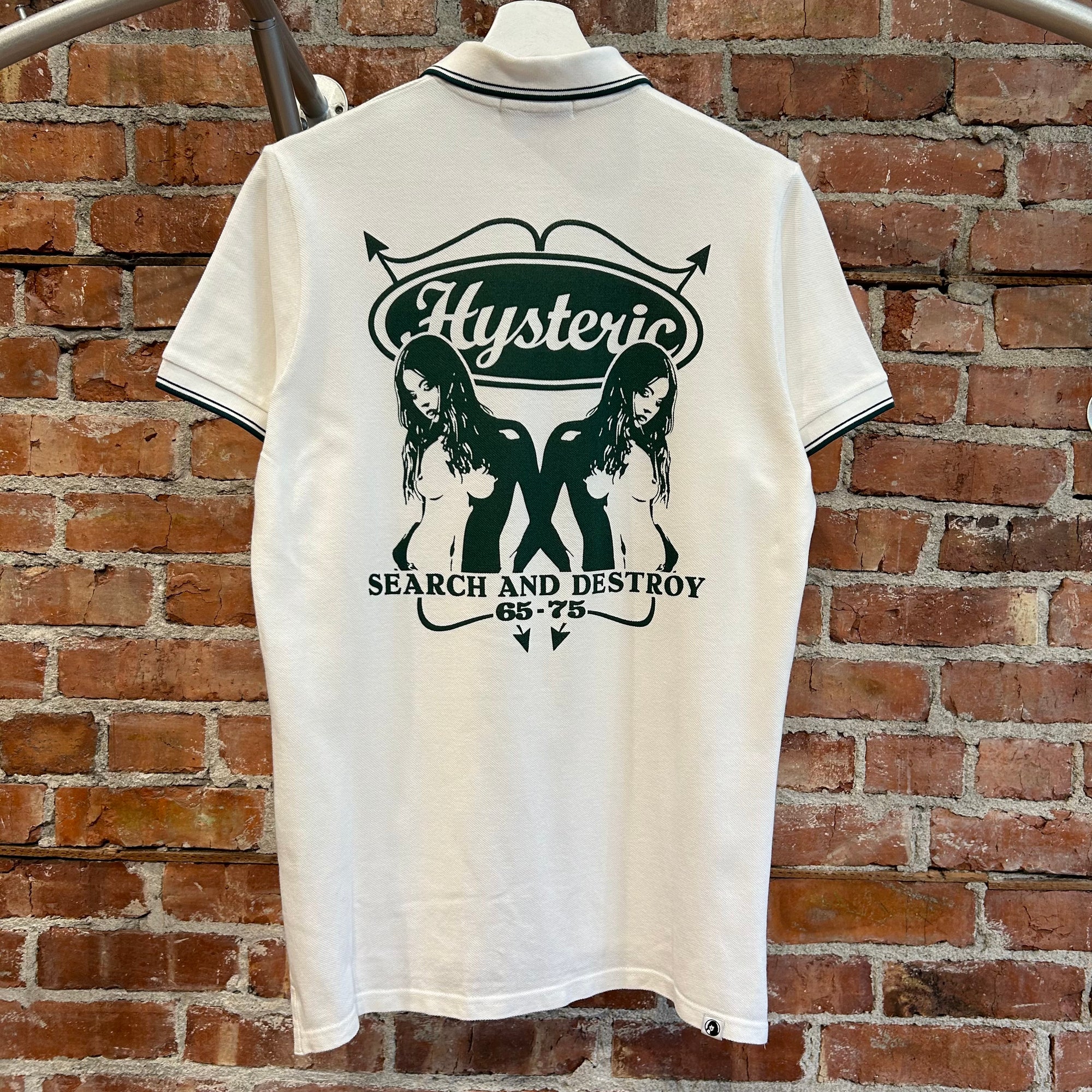HYSTERIC GLAMOUR ROVER POLO 'WHITE/GREEN'
