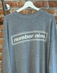 NUMBER (N)INE LOGO SCRIPT CREWNECK ‘GREY’