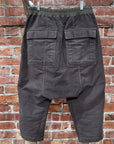 RICK OWENS DRKSHDW DRAWSTRING CROPPED PANTS ‘DARK DUST’