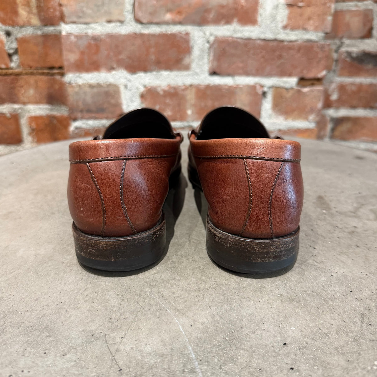 CELINE FRINGE TASSEL LUCO LEATHER LOAFERS ‘BROWN’