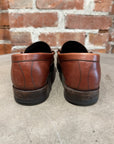 CELINE FRINGE TASSEL LUCO LEATHER LOAFERS ‘BROWN’