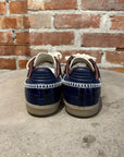 WALES BONNER ADIDAS CROCODILE SAMBA SNEAKERS ‘NAVY’