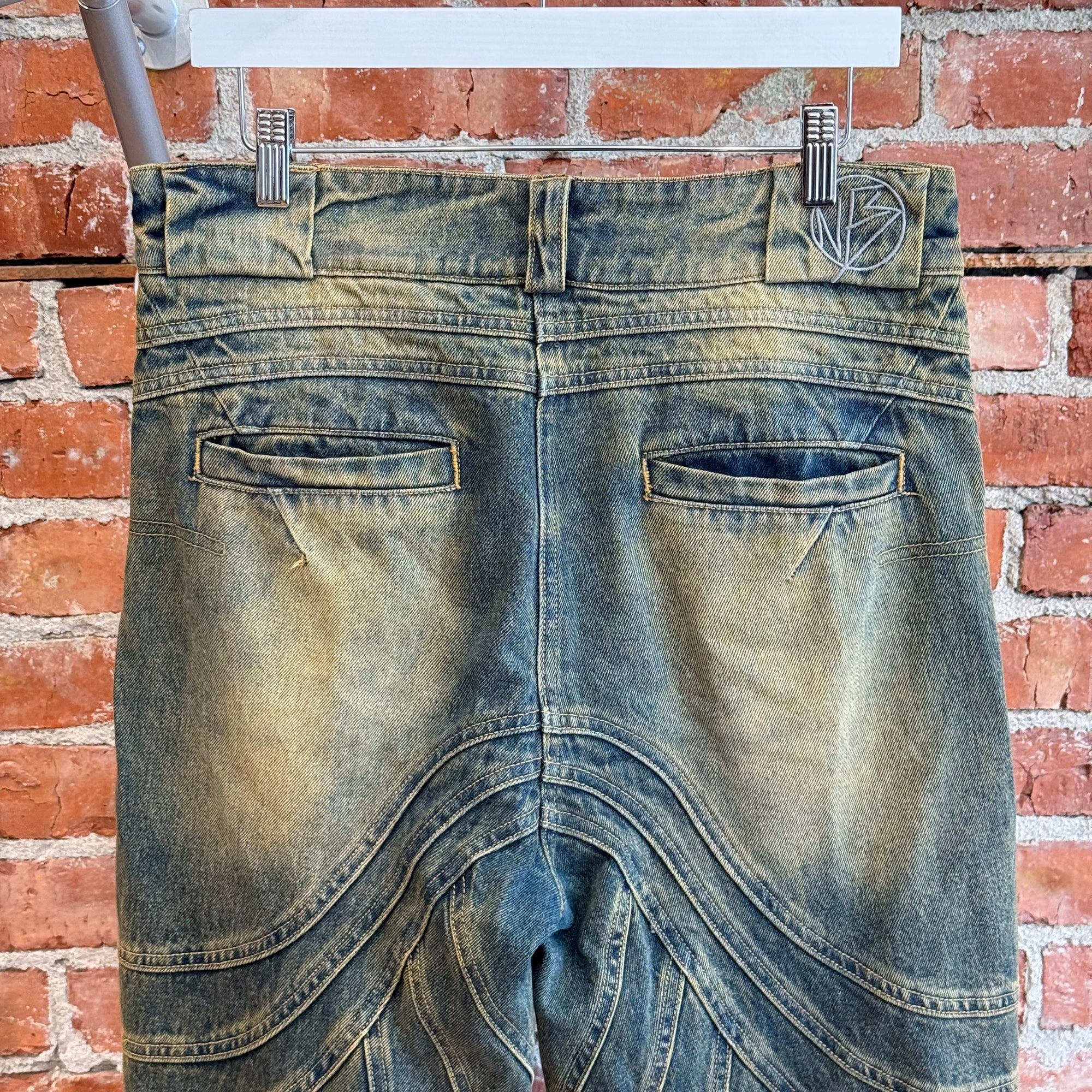NO FAITH STUDIOS WAVE DENIM JEAN ‘SAND WASH’